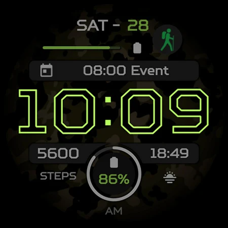 TACT Q: Watch face screenshot