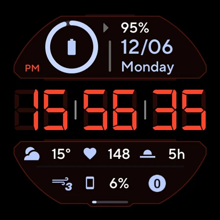 TACT THREE: Watch face screenshot