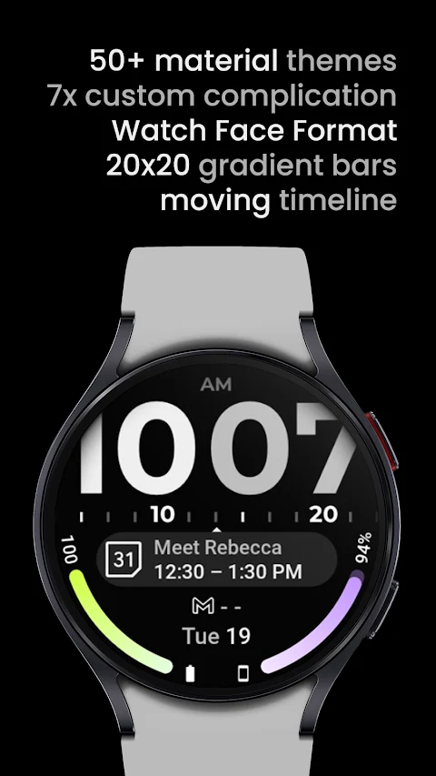 TimeFlow Watch Face screenshot