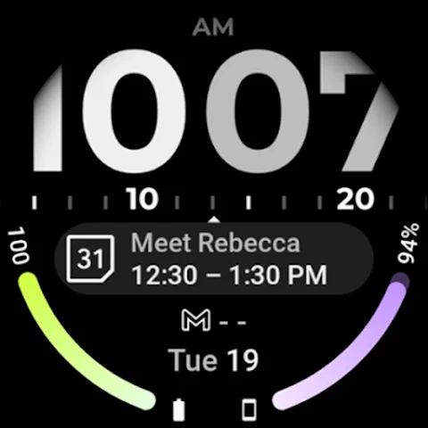 TimeFlow Watch Face screenshot