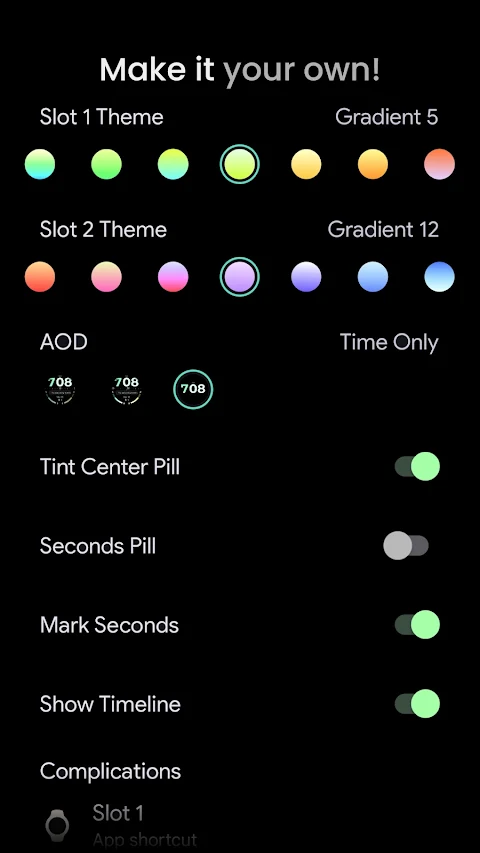 TimeFlow Watch Face screenshot