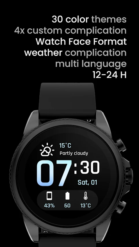 Weather Digital Watch Face screenshot