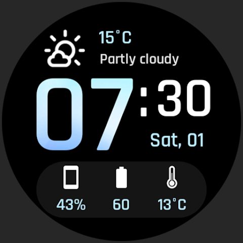 Weather Digital Watch Face screenshot