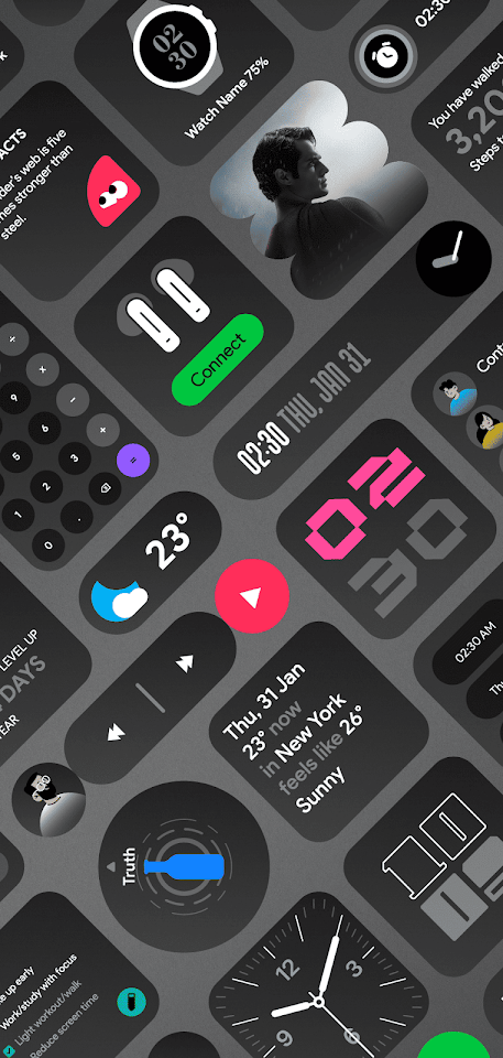 DarkGlass Widgets screenshot