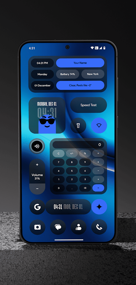 DarkGlass Widgets screenshot