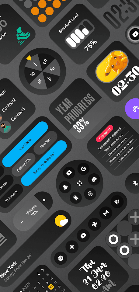 DarkGlass Widgets screenshot