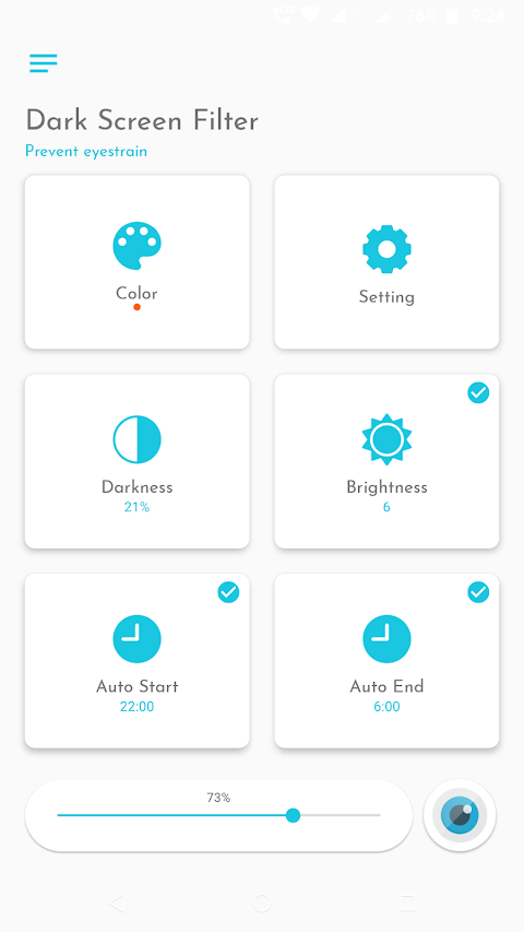 Dark screen filter screenshot