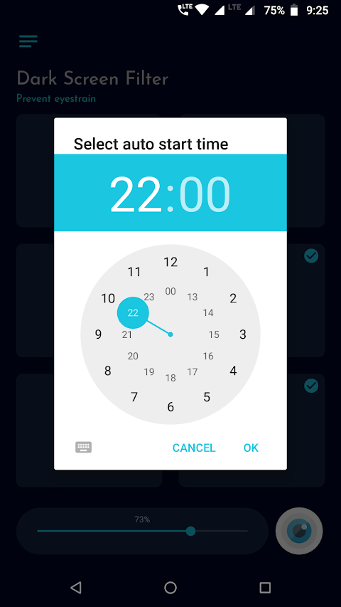 Dark screen filter screenshot