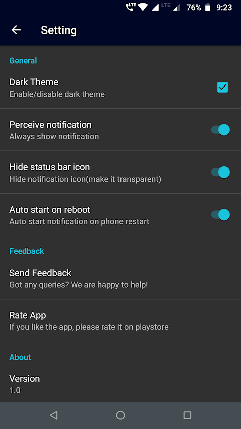 Dark screen filter screenshot
