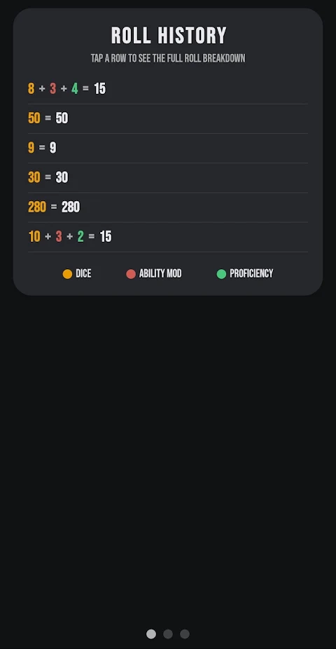 RollHelper – dice rolling app screenshot
