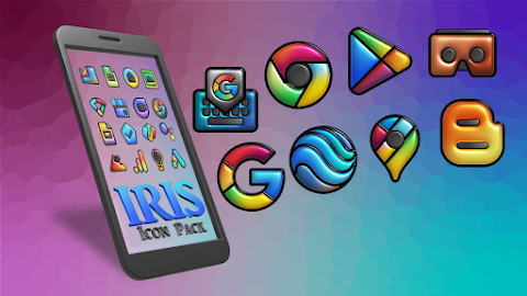 Iris Dark – 3D App Icons screenshot
