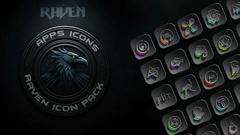 Raven Dark Icon Pack screenshot