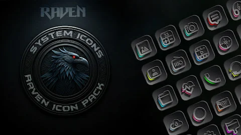 Raven Dark Icon Pack screenshot