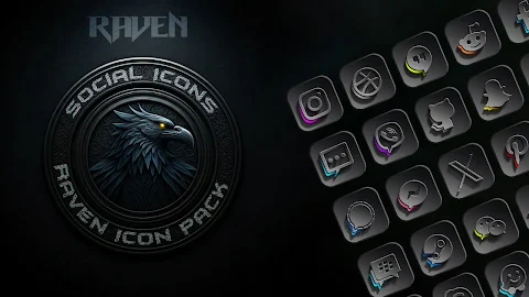 Raven Dark Icon Pack screenshot