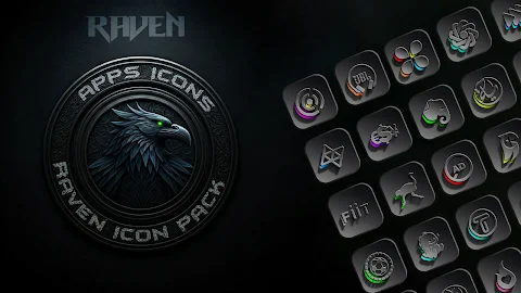Raven Dark Icon Pack screenshot