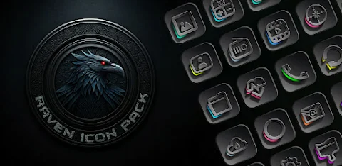 Raven Dark Icon Pack screenshot