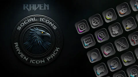 Raven Dark Icon Pack screenshot