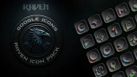 Raven Dark Icon Pack screenshot