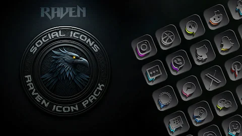 Raven Dark Icon Pack screenshot