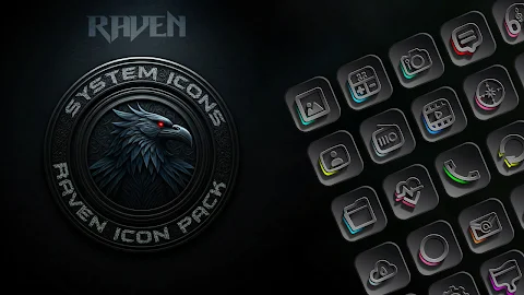 Raven Dark Icon Pack screenshot