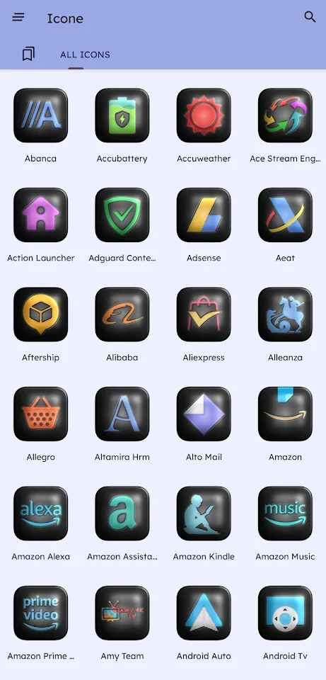 Glossy Dark 3D – Icon Pack screenshot