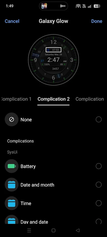 Galaxy Glow Watch Face 2026 screenshot