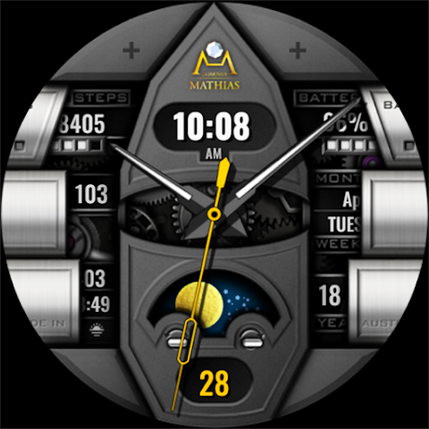 DM166 Luxury Gyro Watch Face screenshot
