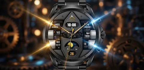 DM166 Luxury Gyro Watch Face screenshot