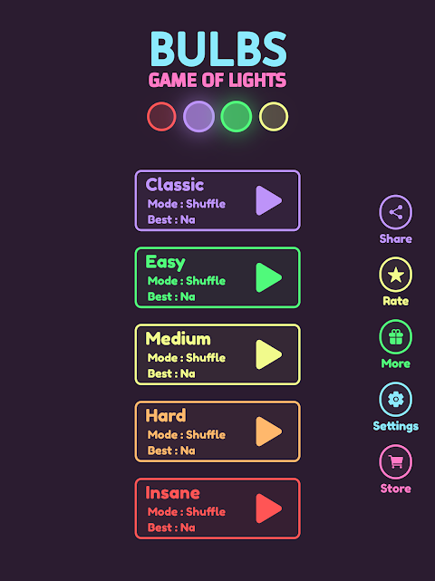 Bulbs – A game of lights screenshot