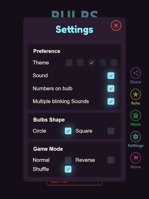Bulbs – A game of lights screenshot