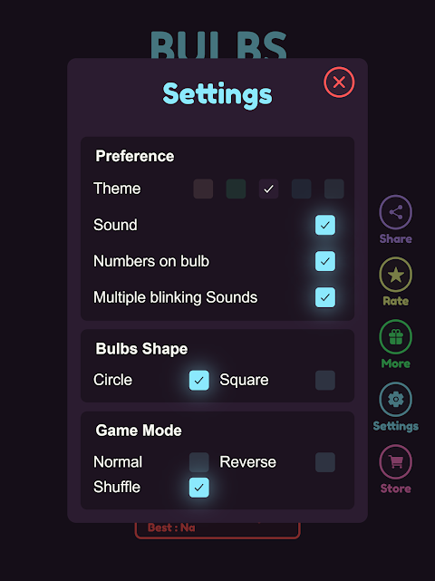 Bulbs – A game of lights screenshot