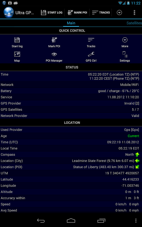 Ultra GPS Logger screenshot