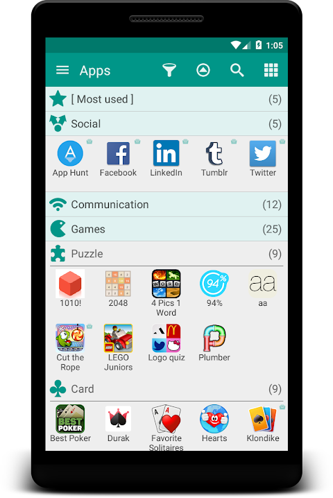 Glextor App Folder Organizer screenshot