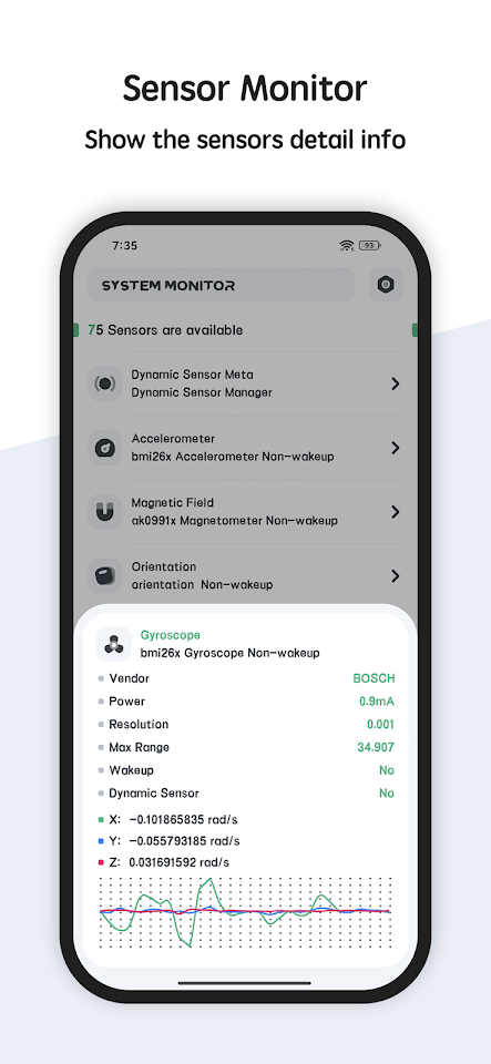 System Monitor Cpu Ram Battery screenshot