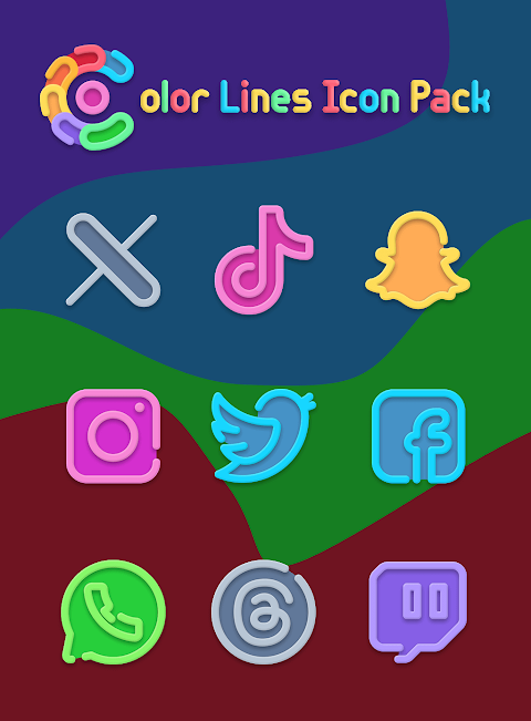 Color Line – Vibrant Icon Pack screenshot