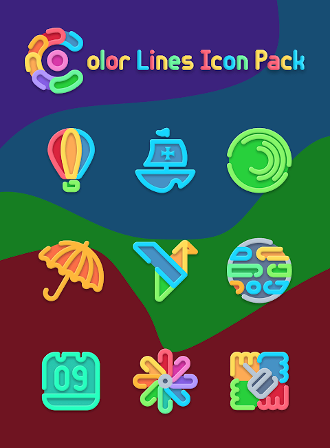 Color Line – Vibrant Icon Pack screenshot