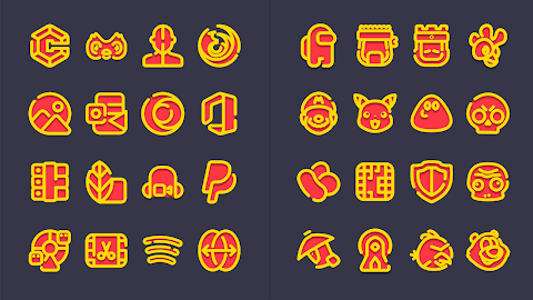 Red Yellow – Icon Pack screenshot
