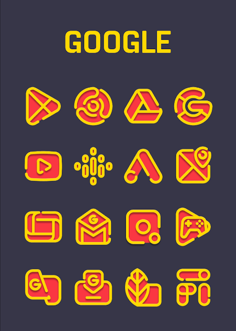 Red Yellow – Icon Pack screenshot
