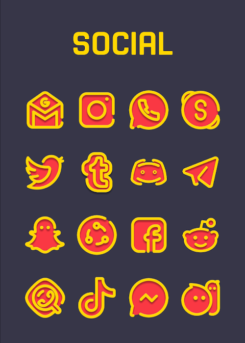 Red Yellow – Icon Pack screenshot