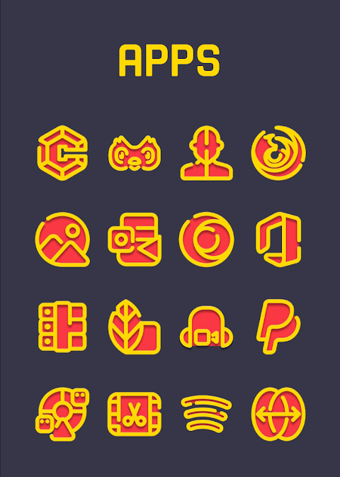 Red Yellow – Icon Pack screenshot