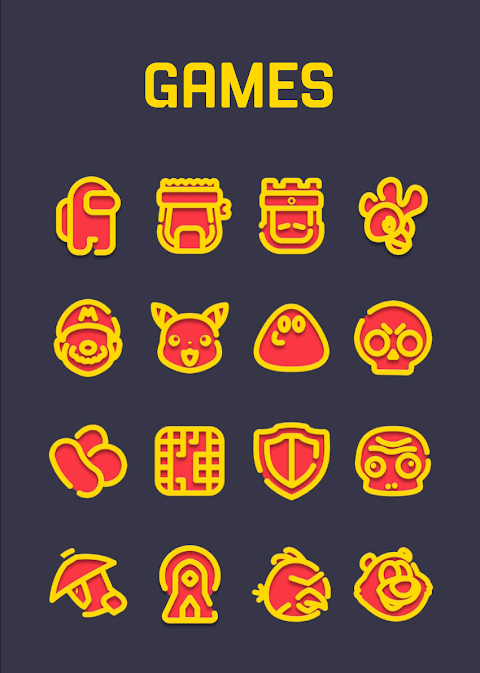 Red Yellow – Icon Pack screenshot