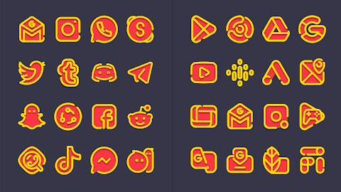 Red Yellow – Icon Pack screenshot