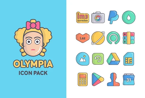 Olympia – Cartoon Icons Pack screenshot