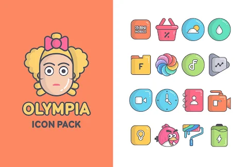 Olympia – Cartoon Icons Pack screenshot