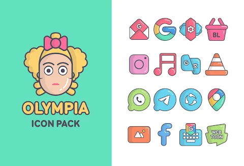 Olympia – Cartoon Icons Pack screenshot