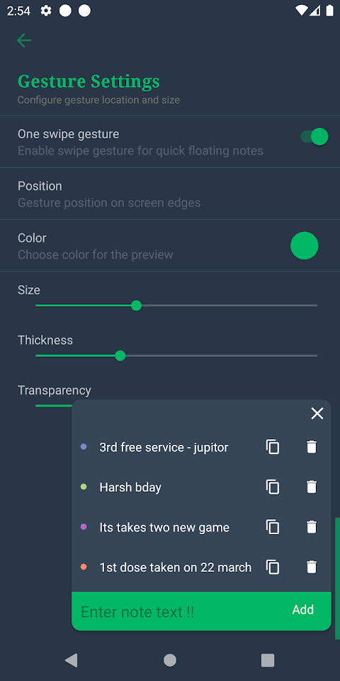 One Swipe Notes – Quick Notes screenshot