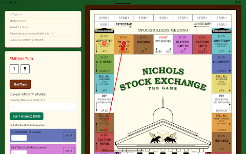 Nichols Stock Exchange screenshot