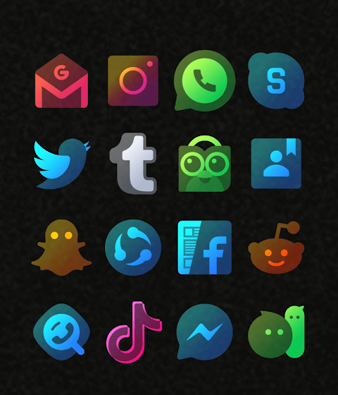 Colorful Transparent Icon Pack screenshot