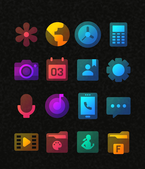 Colorful Transparent Icon Pack screenshot