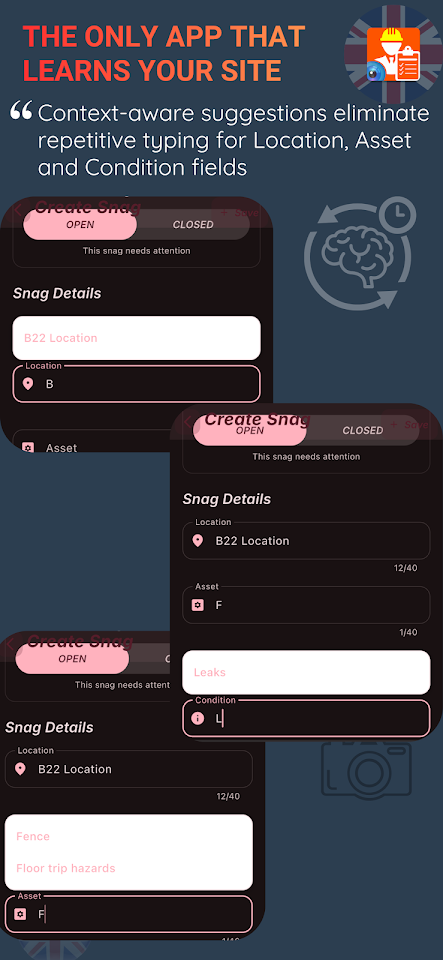 SiteReport Snag List & Defects screenshot